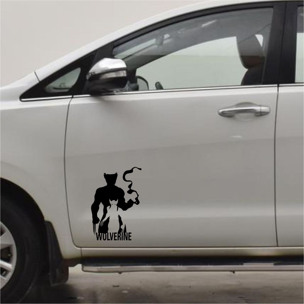 Jual CUTTING STICKER MOBIL WOLVERINE STIKER PINTU MOBIL KEREN | Shopee ...