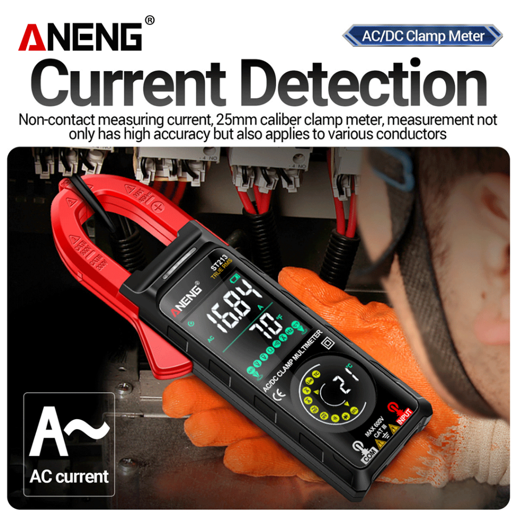 Jual Aneng ST213 Digital Clamp Meter DC/AC Current 6000 Counts 400A Amp ...