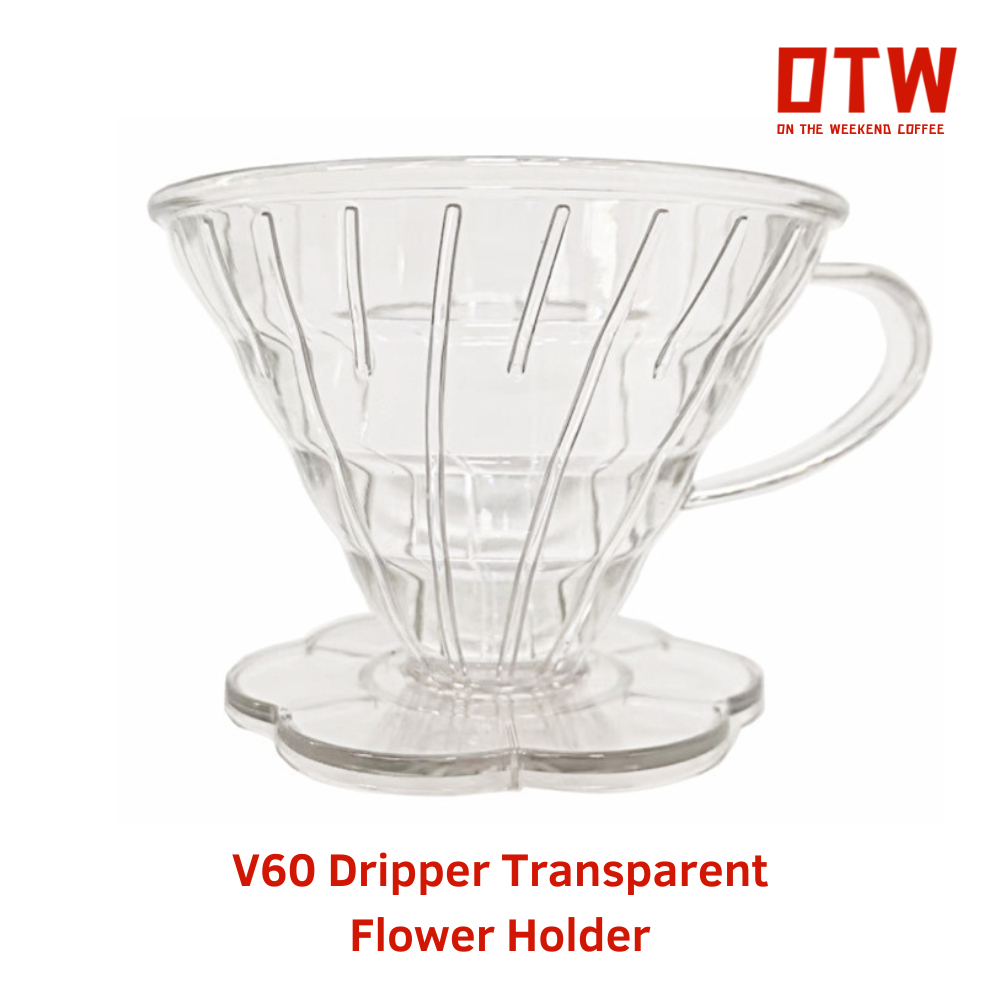 Jual OTW Coffee Dripper V60 Transparent Flower Holder Filter Penyaring ...