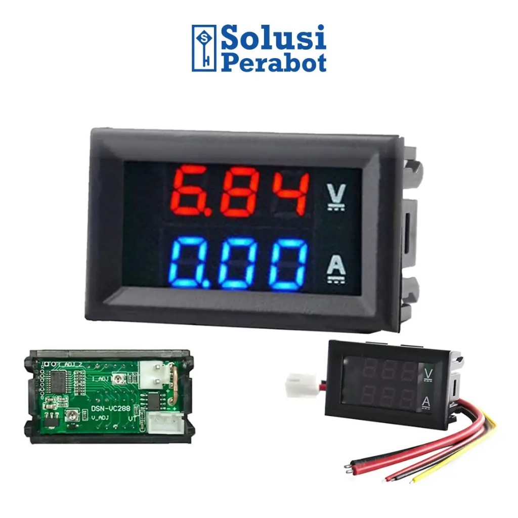 Jual DC 100V 10A Voltmeter Ammeter Digital SP / Amperemeter Amper ...
