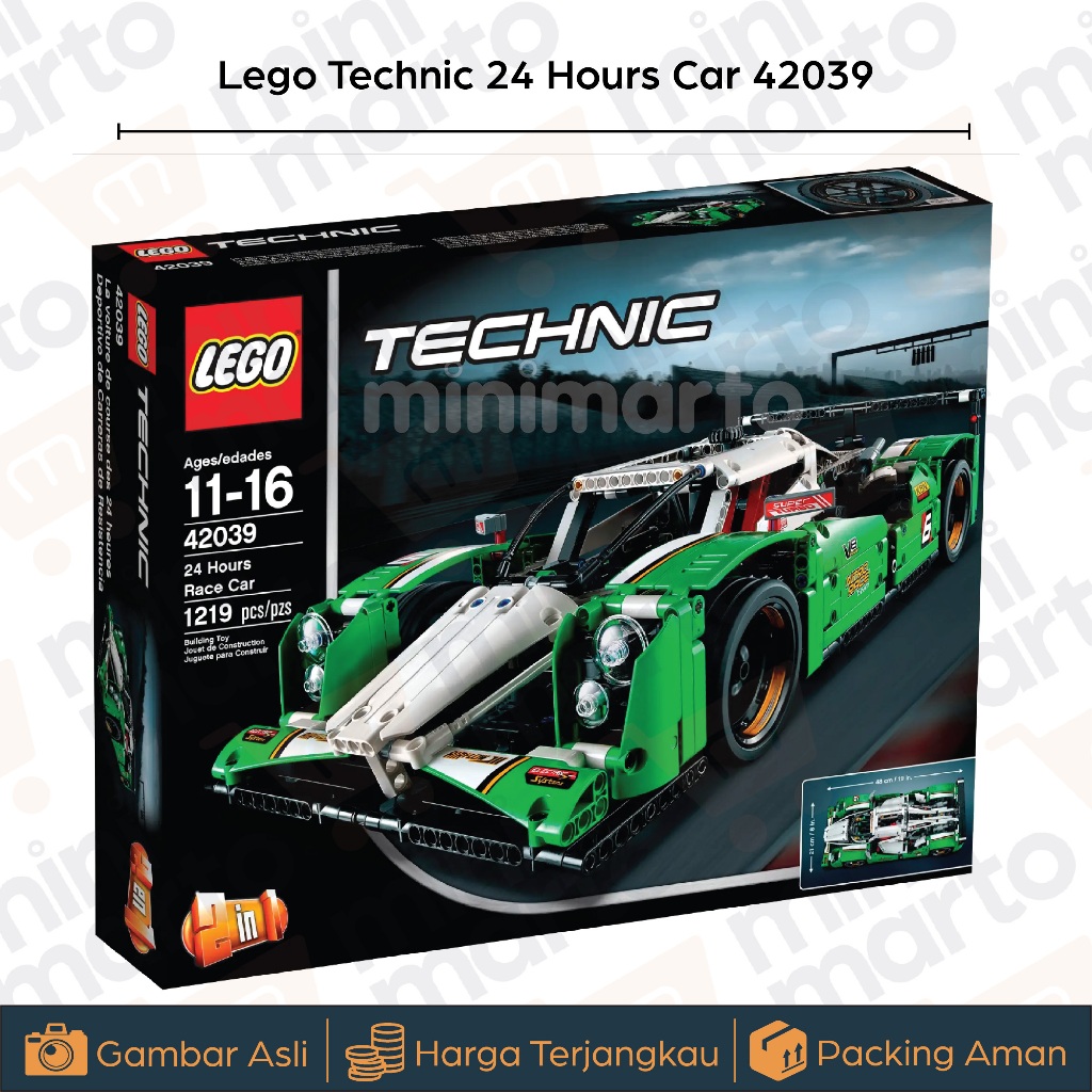 Jual Lego Technic 24 Hours Race Car 2 in 1 (42039) | Shopee Indonesia