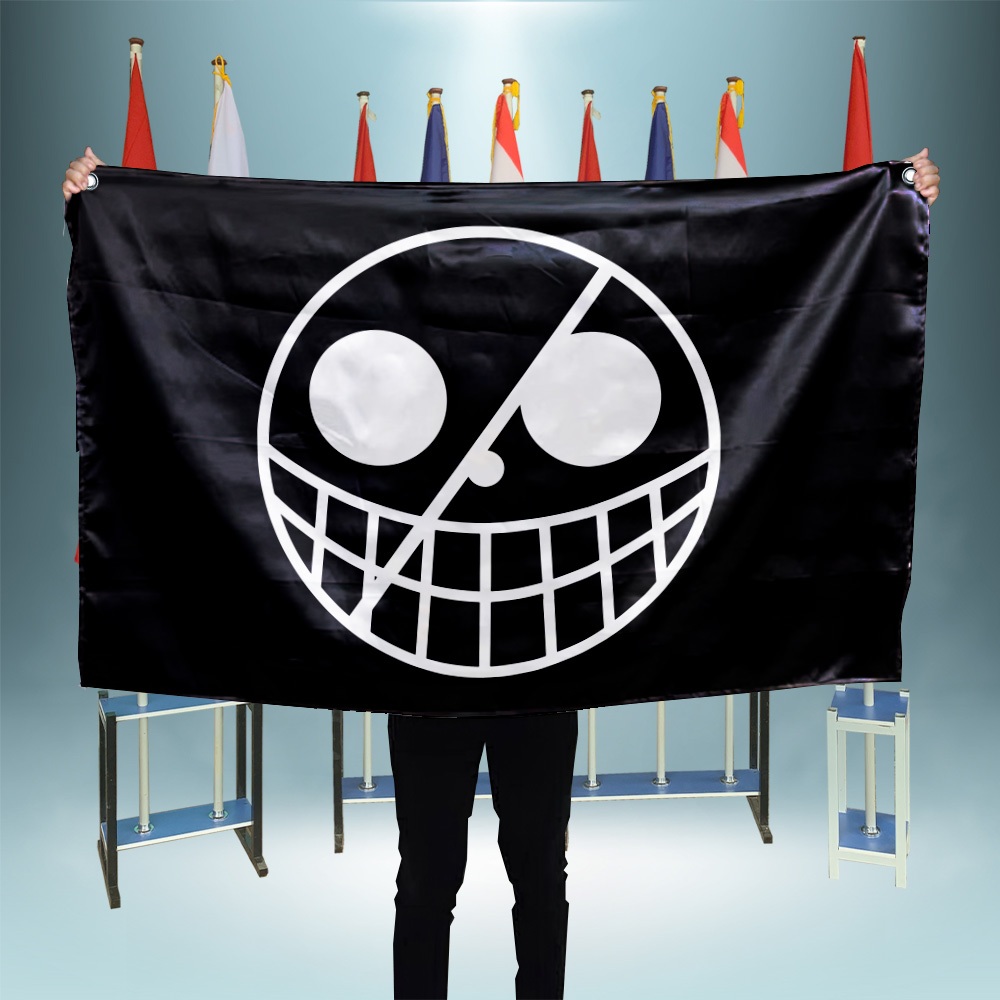 Jual Bendera Donquixote Doflamingo One piece Flag Jolly Roger Poster Kain  Wall Decor Pajangan Dinding Bahan satin Peles Ukuran Kecil-Besar | Shopee  Indonesia
