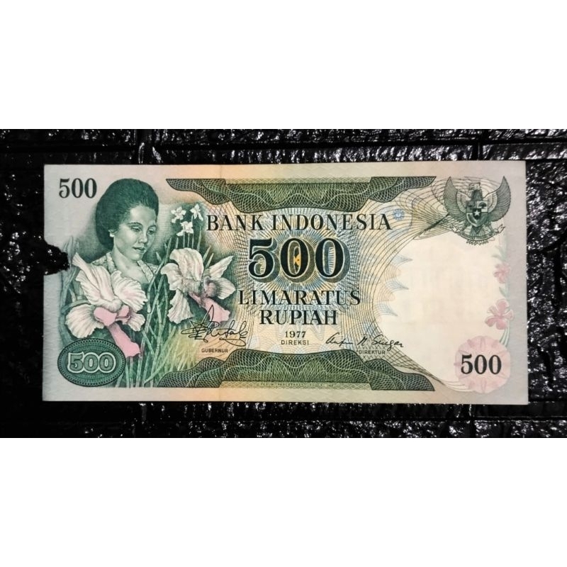 Jual duit kertas kuno asli indonesia 500 rupiah tahun 1977 kondisi ...