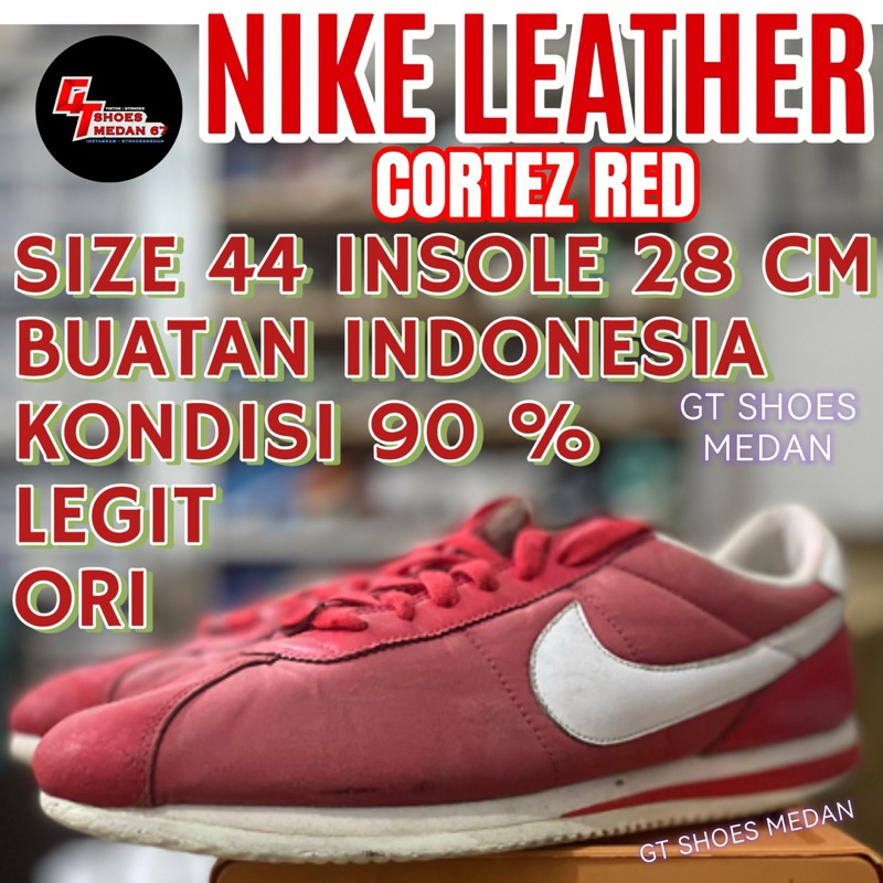 Nike Cortez Low ada 3 pc Warna Abu Kehijauan size 42 26 5 cm Vietnam dan Warna Hitam Logo Merah Size 43 27 5 cm m Vietnam dan Warna Merah size