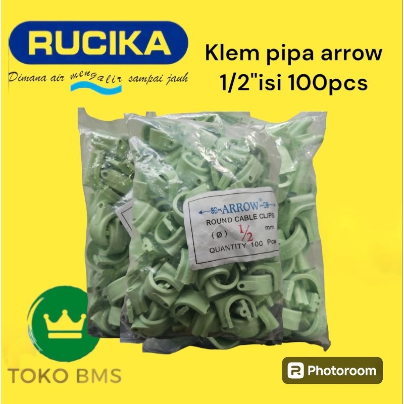 Jual klem pipa pvc arrow 1/2