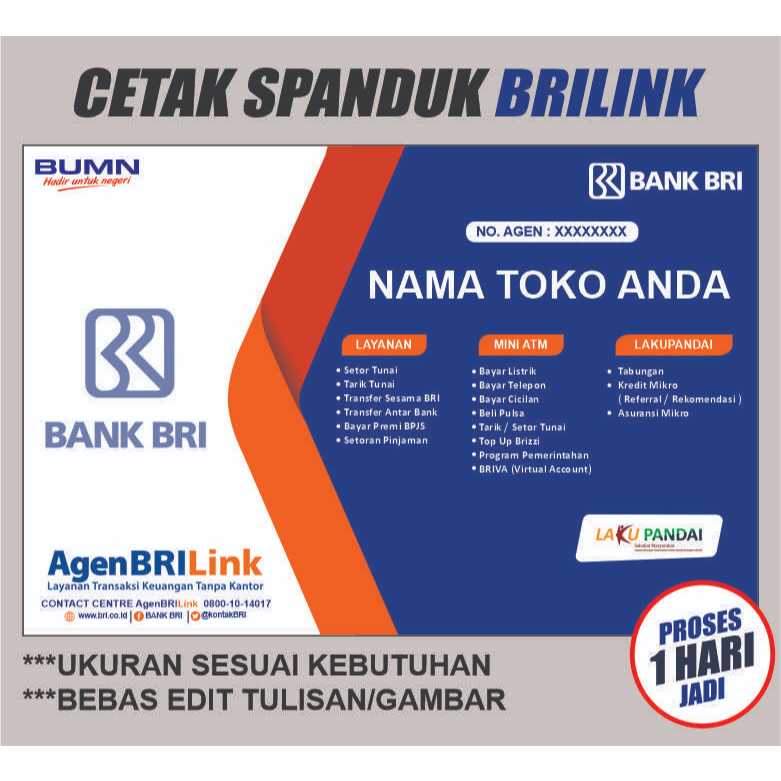 Jual Banner Spanduk BRI Link Costum | Shopee Indonesia