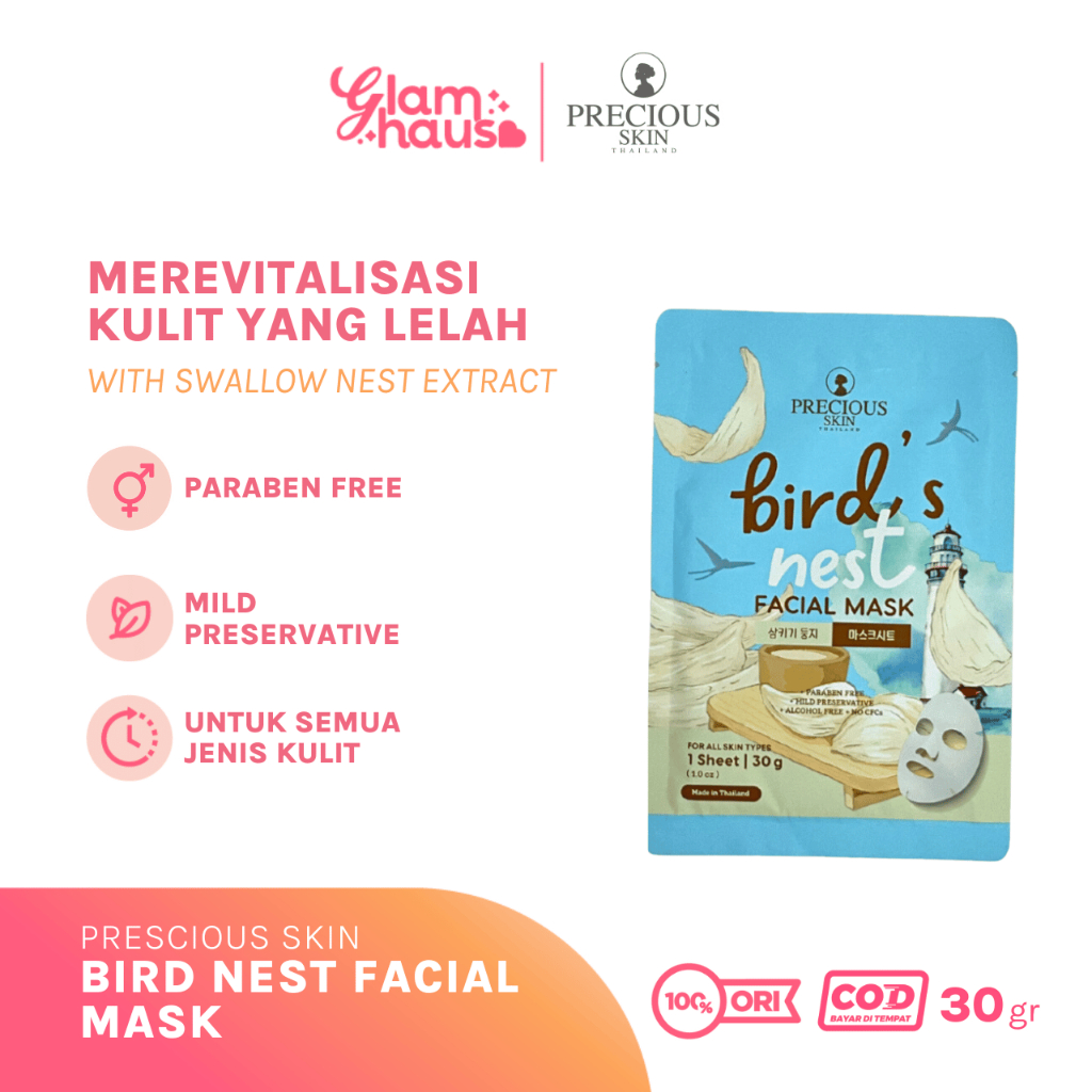 Jual Precious Skin Bird Nest Facial Mask 30g Masker Wajah Pelembab