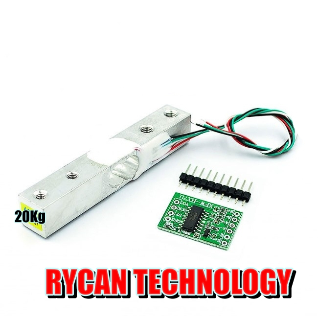 Jual HX711 HX-711 amplifier dan load cell 20kg adc converter sensor ...