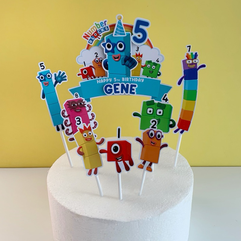 Jual Cake Topper 3D Karakter Numberblocks Number Blocks Numberblock ...