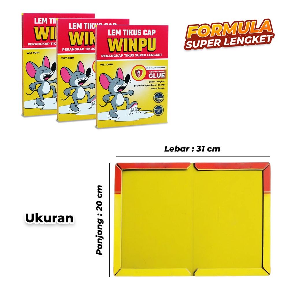 Jual Lem Tikus Cap WINPU Super Lengket Super JUMBO | Shopee Indonesia