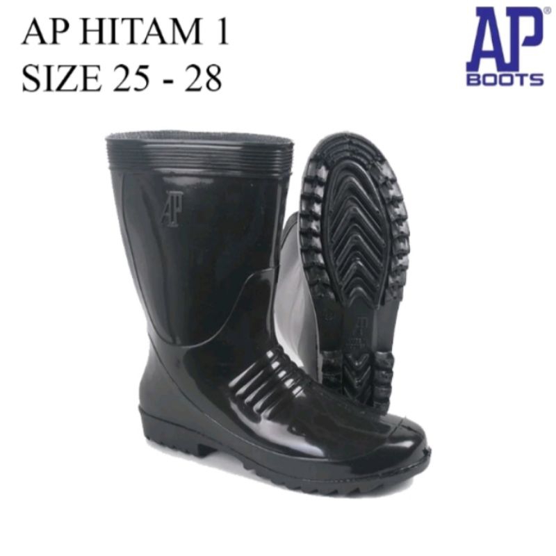 Jual Sepatu boots pendek Ap boots Hitam | Shopee Indonesia