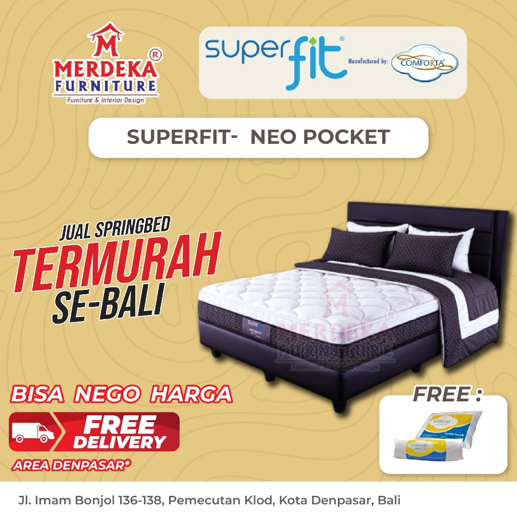 Jual Kasur Superfit Neo Pocket | Spring Bed 160x200|Free Bantal ...