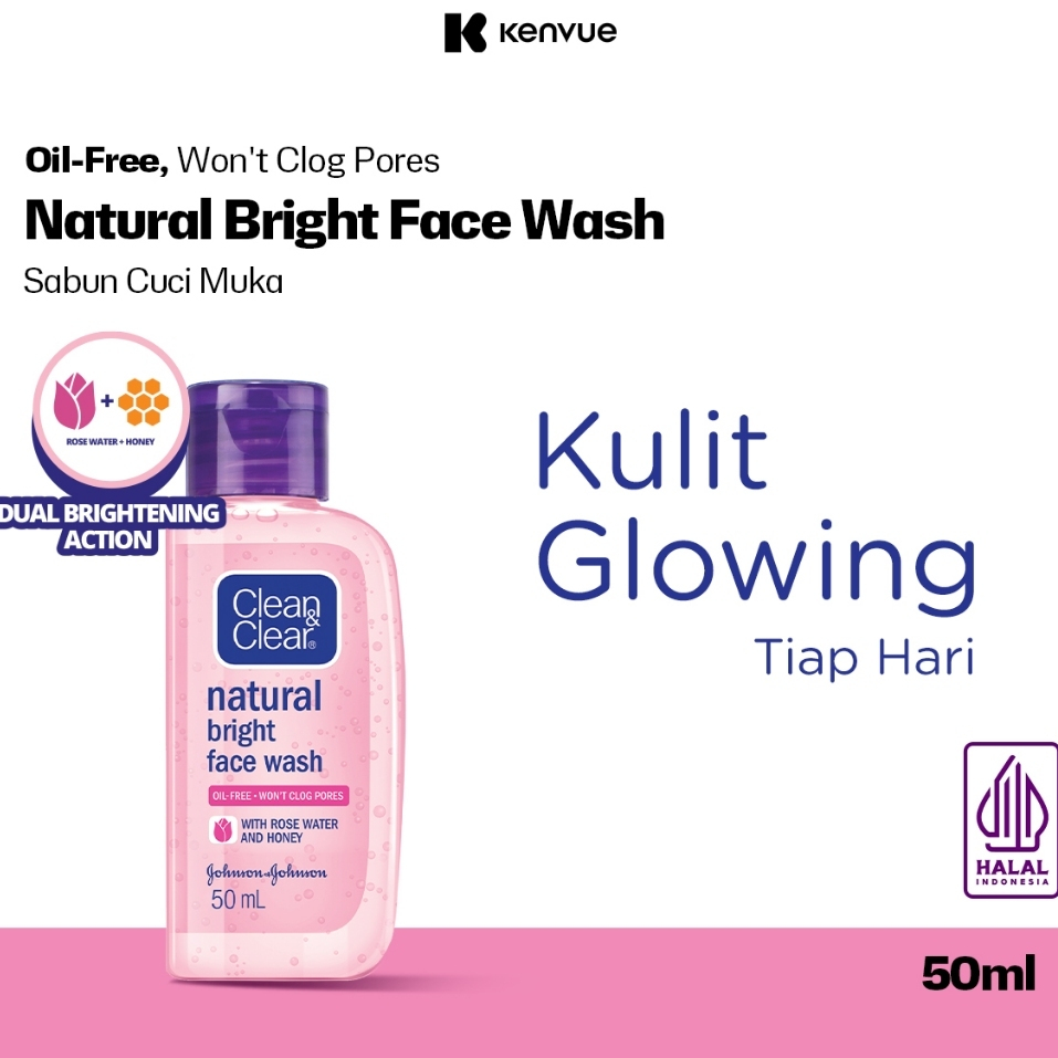 Jual Clean & Clear Natural Bright Face Wash 50m- | Shopee Indonesia