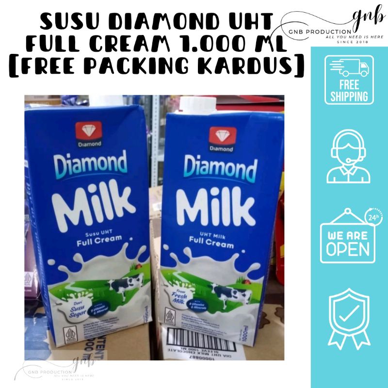 Jual Susu Diamond Uht Full Cream Ml Free Packing Dengan Kardus Shopee Indonesia