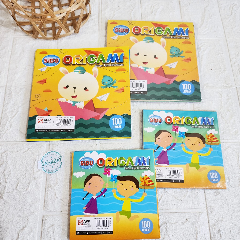 Jual SIDU KERTAS LIPAT ORIGAMI BESAR (16X16CM) DAN KECIL (12X12CM ...
