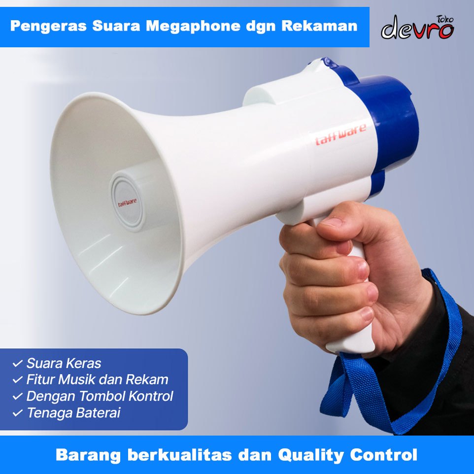 Jual Megaphone Bluetooth U Disk Recording Alert 5W - Pengeras Suara ...