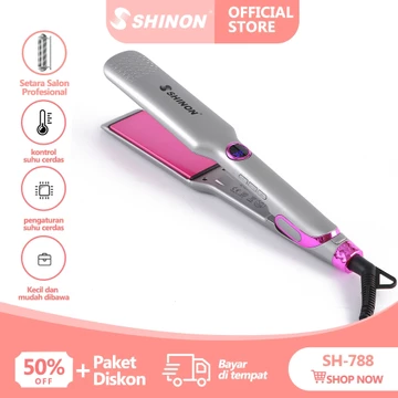 SHINON SH 788 Catokan Rambut Smoothing Ion 2in1 Curly Dan Lurus Catok Pelurus Rambut Salon