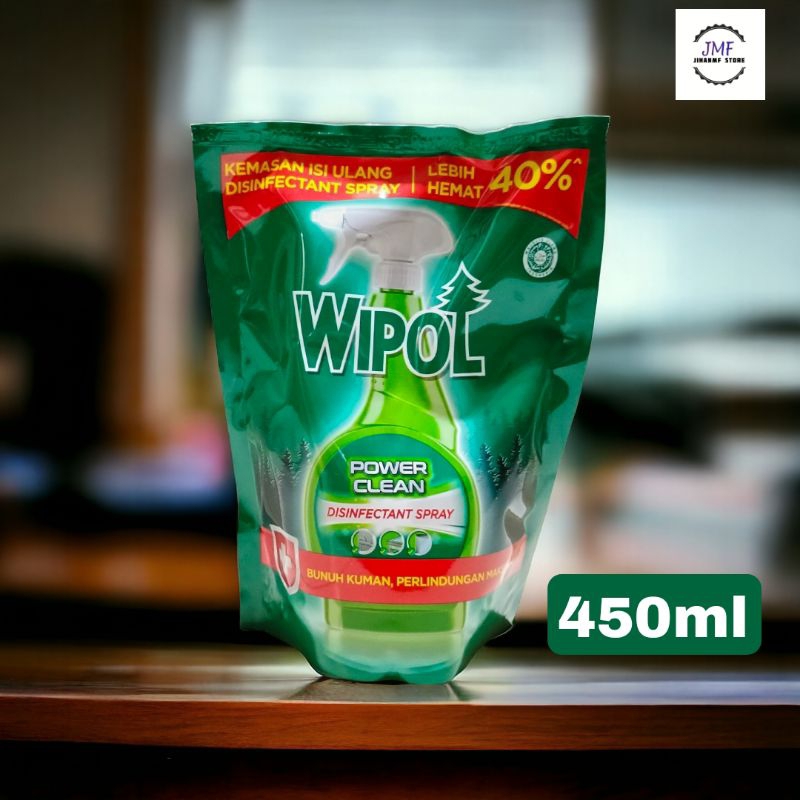 Jual WIPOL Power Clean Disinfectant Spray 450ml | Shopee Indonesia