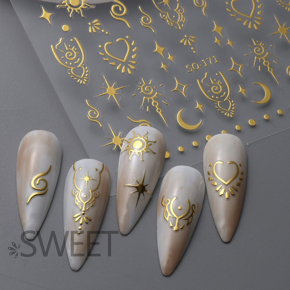 Jual Stiker Seni Kuku Motif Bintang Sparkle Laser Mix Berlian Kristal ...