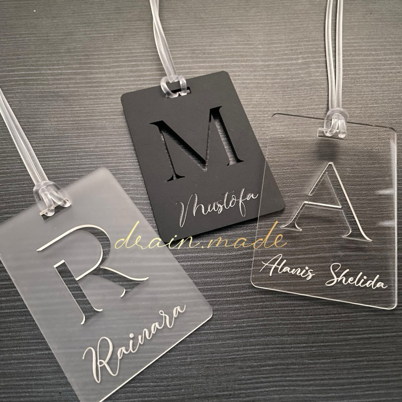 Jual BAG TAG CUSTOM AKRILIK / BAGTAG TAS KOPER / LUGGAGE TAG [Batch 2 ...