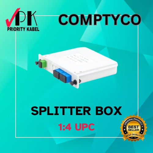 Jual PLC SPLITTER 1:4 BOX SC UPC COMPTYCO Pasif 1x4 sc upc kotak fiber ...