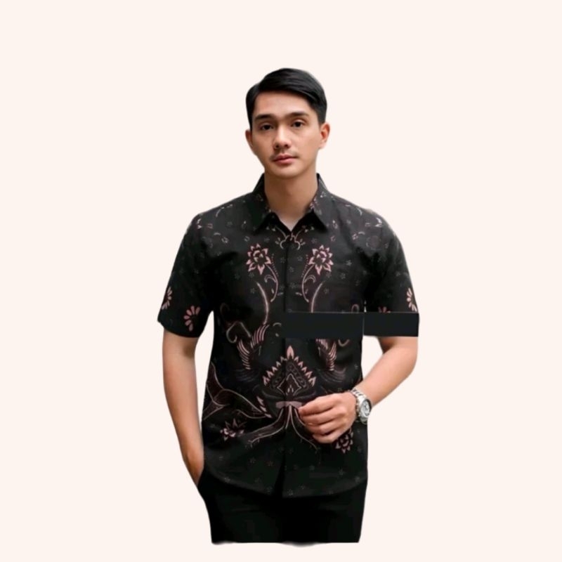 Jual BATIK FORMAL PRIA LENGAN PENDEK MOTIF SETANI | Shopee Indonesia