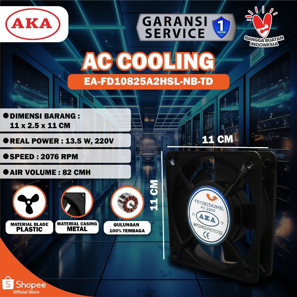 Jual AKA Cooling Fan EA-FD10825A2HSL-NB-TD Panel Kotak 10CM Kipas ...