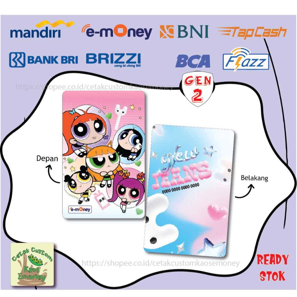 Jual KARTU E MONEY E TOLL BUNNY NEW JEANS KPOP EMONEY MANDIRI BNI BCA ...