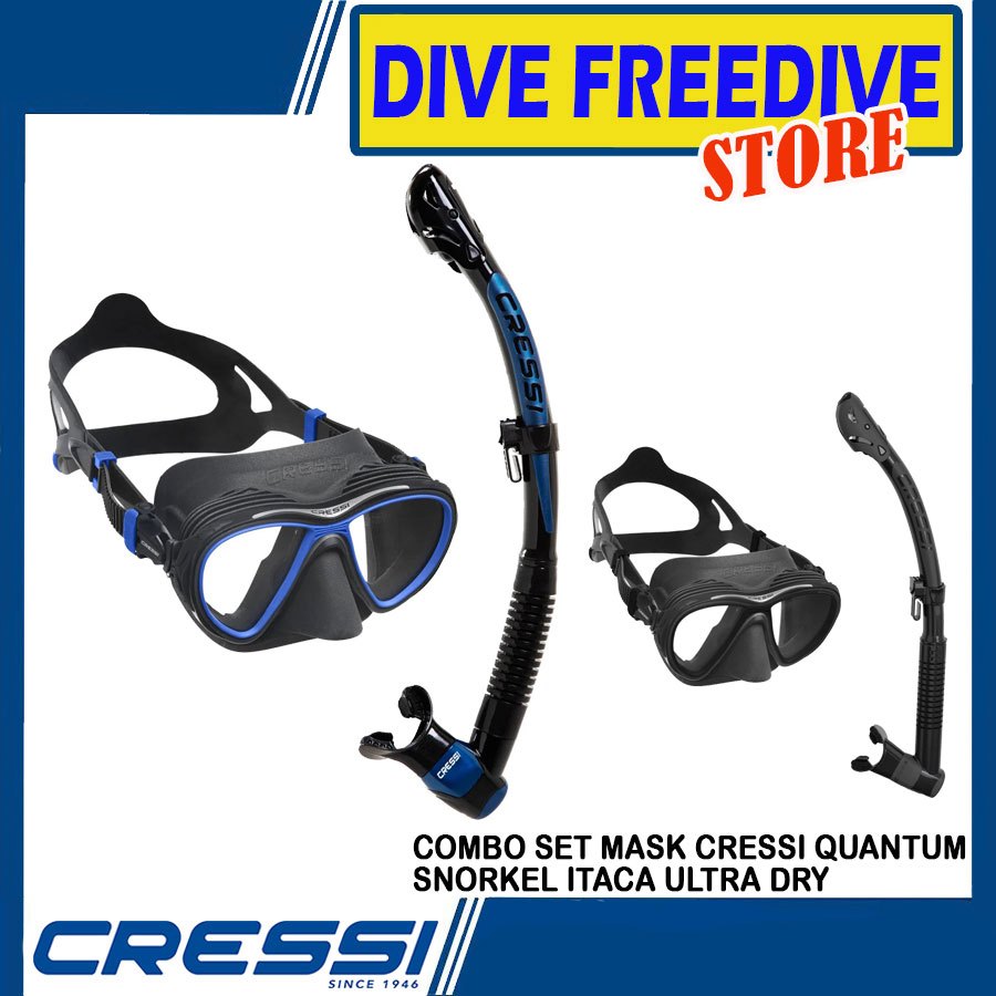 CRESSI Quantum + Itaca Set Snorkeling Ultra Dry - Maschera E Boccaglio Per Adulti - Foto 11