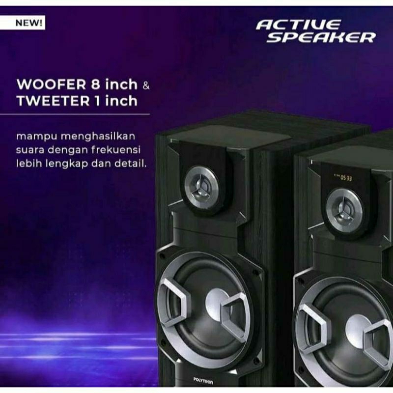 Jual POLYTRON PAS 8E10 SPEAKER AKTIF BLUETOOTH 100% ORI | Shopee Indonesia
