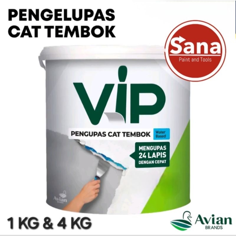 Jual AVIAN VIP PENGUPAS PERONTOK CAT TEMBOK 4 KG | Shopee Indonesia