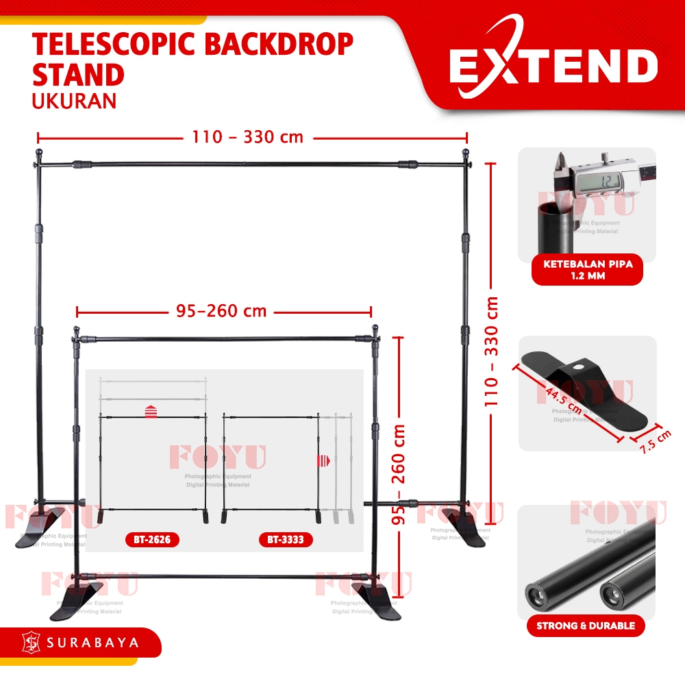 Jual Stand Standing Display Jumbo Banner Backdrop Background Pipa ...