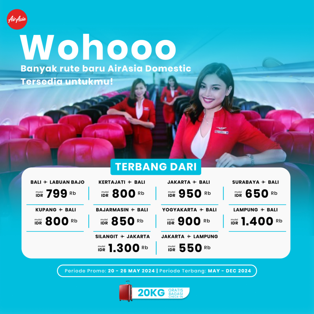 Jual Promo Tiket Airasia Domestik 2024 | Shopee Indonesia