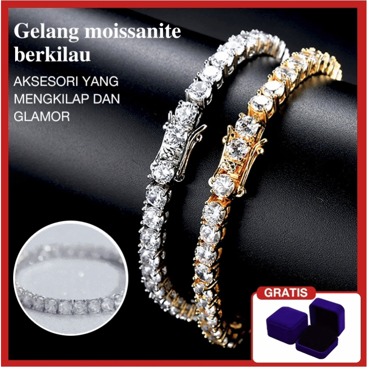 Jual 【Christmas sale】LOZT Gelang Berlian Gelang Putih Permata Gelang ...