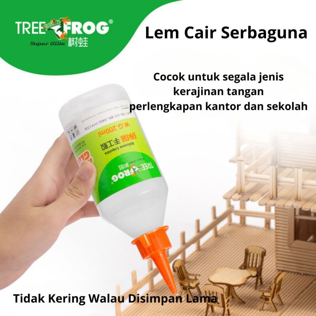 Jual Lem Tree Frog Serbaguna Lem Cair Kertas Lem Kayu Plastik Perekat ...