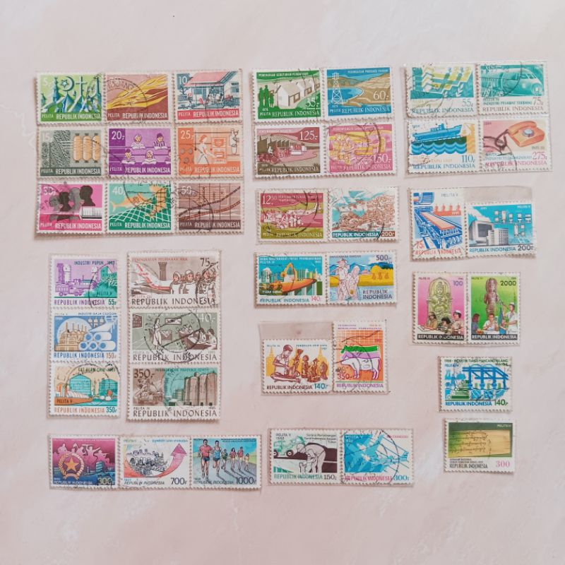 Jual Ab Perangko Indonesia 1969 1995 Pelita I Vi Set 40 Pcs Used Shopee Indonesia 8290