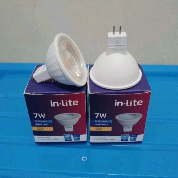 Jual Lampu Sorot Halogen INLITE Mr16 12V 5W/7W Tusuk/ Lampu Spotlight ...