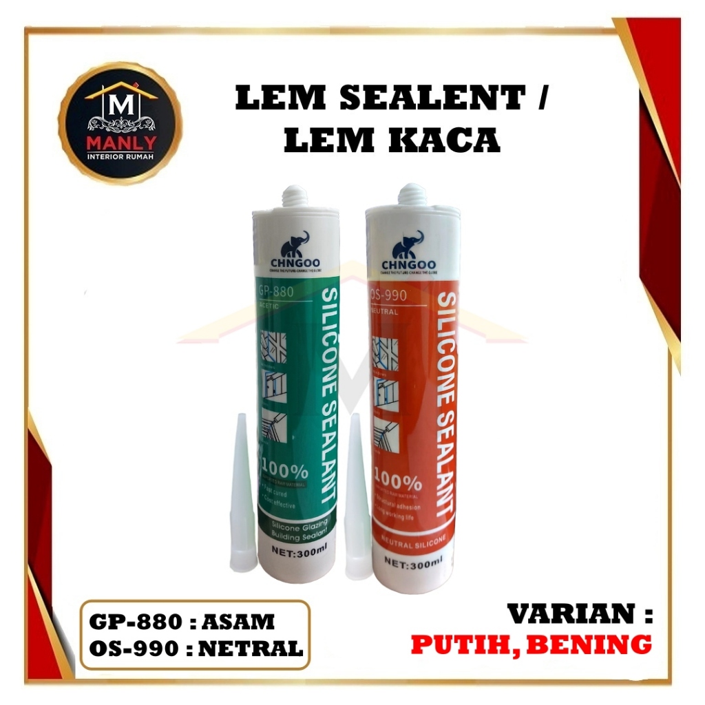 Jual Lem kaca Sealant, Lem Silicone Kaca Asam Netral Clear Black