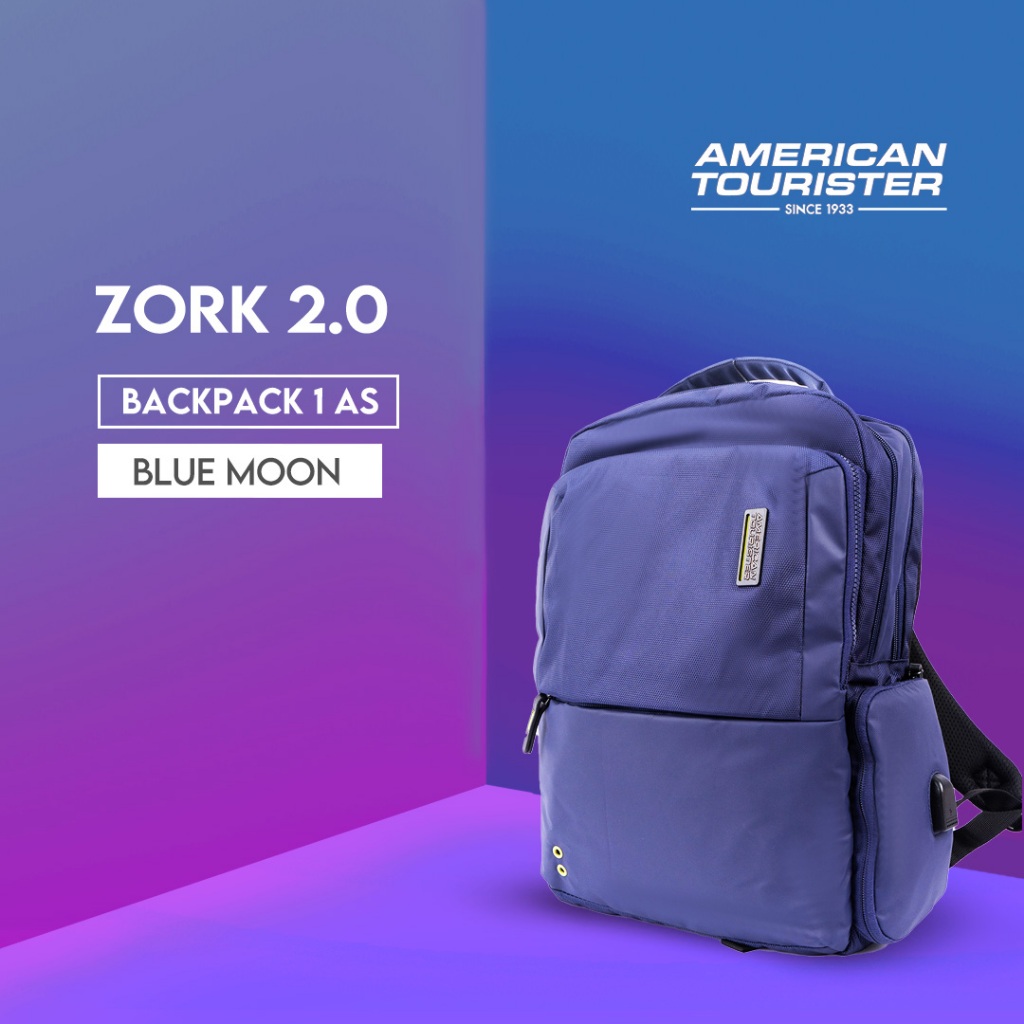 Jual American Tourister Zork 2.0 Backpack 1 AS Blue Moon Shopee