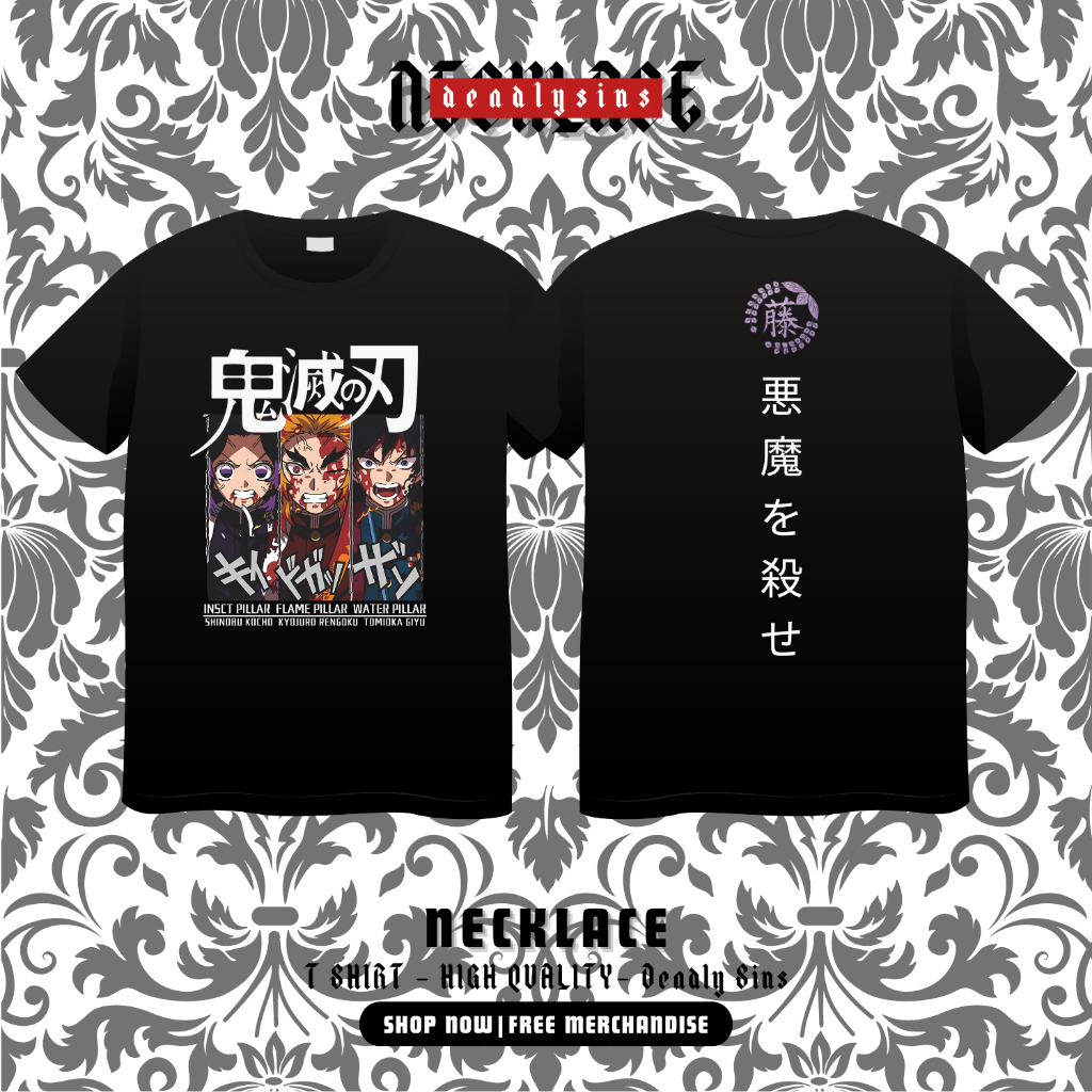 Jual Krone Kaos Anime Kimetsu No Yaiba Shinobu Katun Premium 24s Tshirt Muichiro Tokito Demon 1331