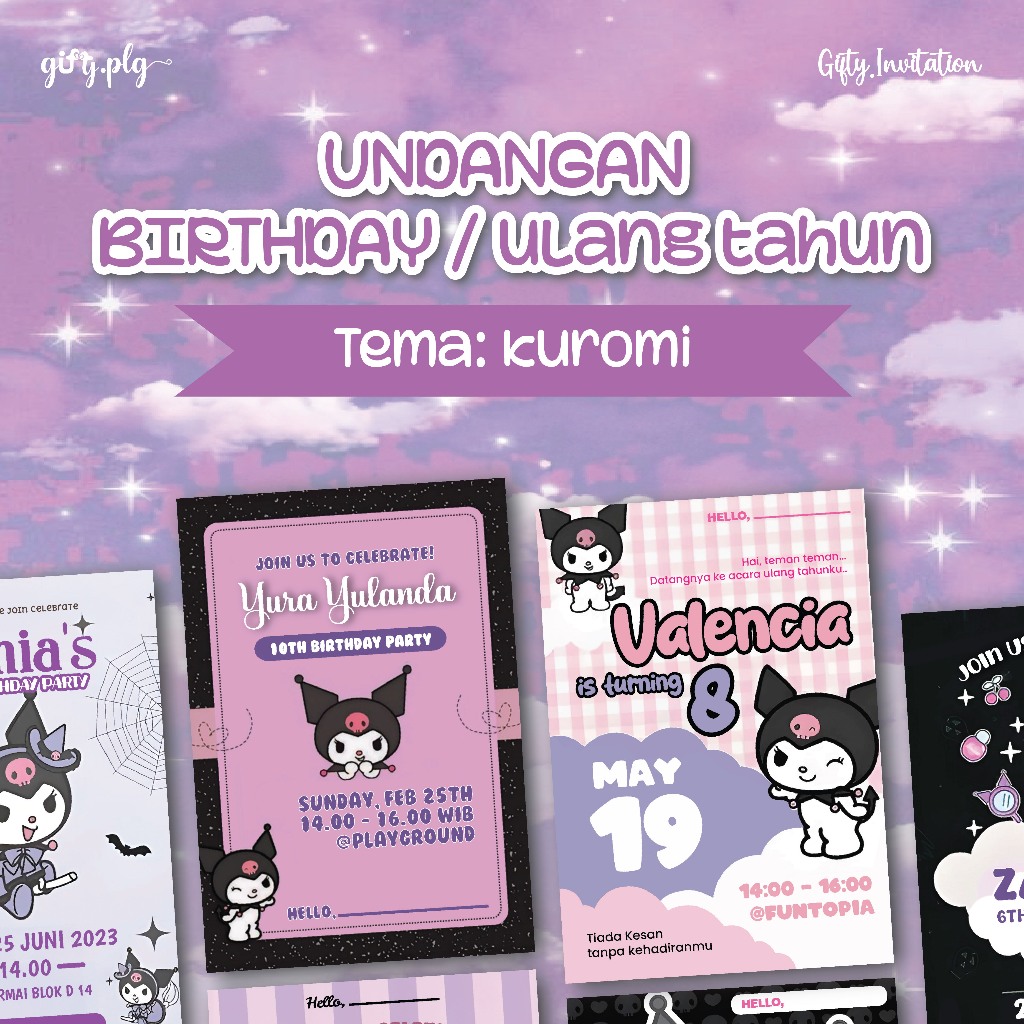 Jual [HARGA PER 10 PCS FREE PLASTIK] Undangan Ulang Tahun/ Birthday