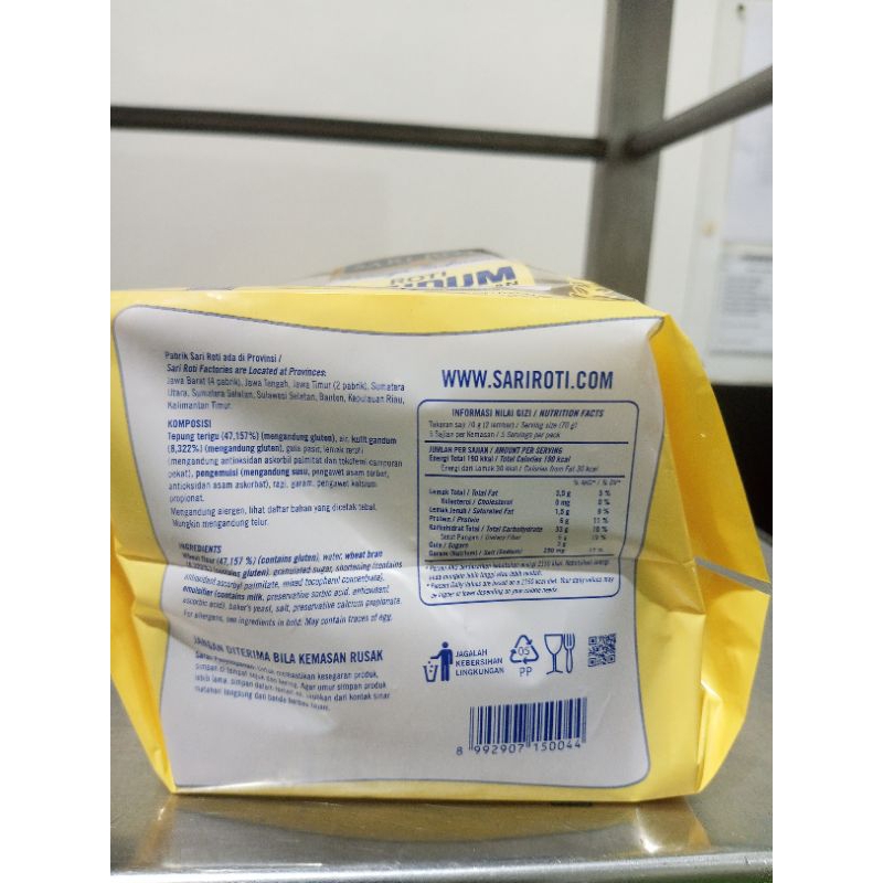 Jual Roti tawar gandum Sari roti 10 slice | Shopee Indonesia