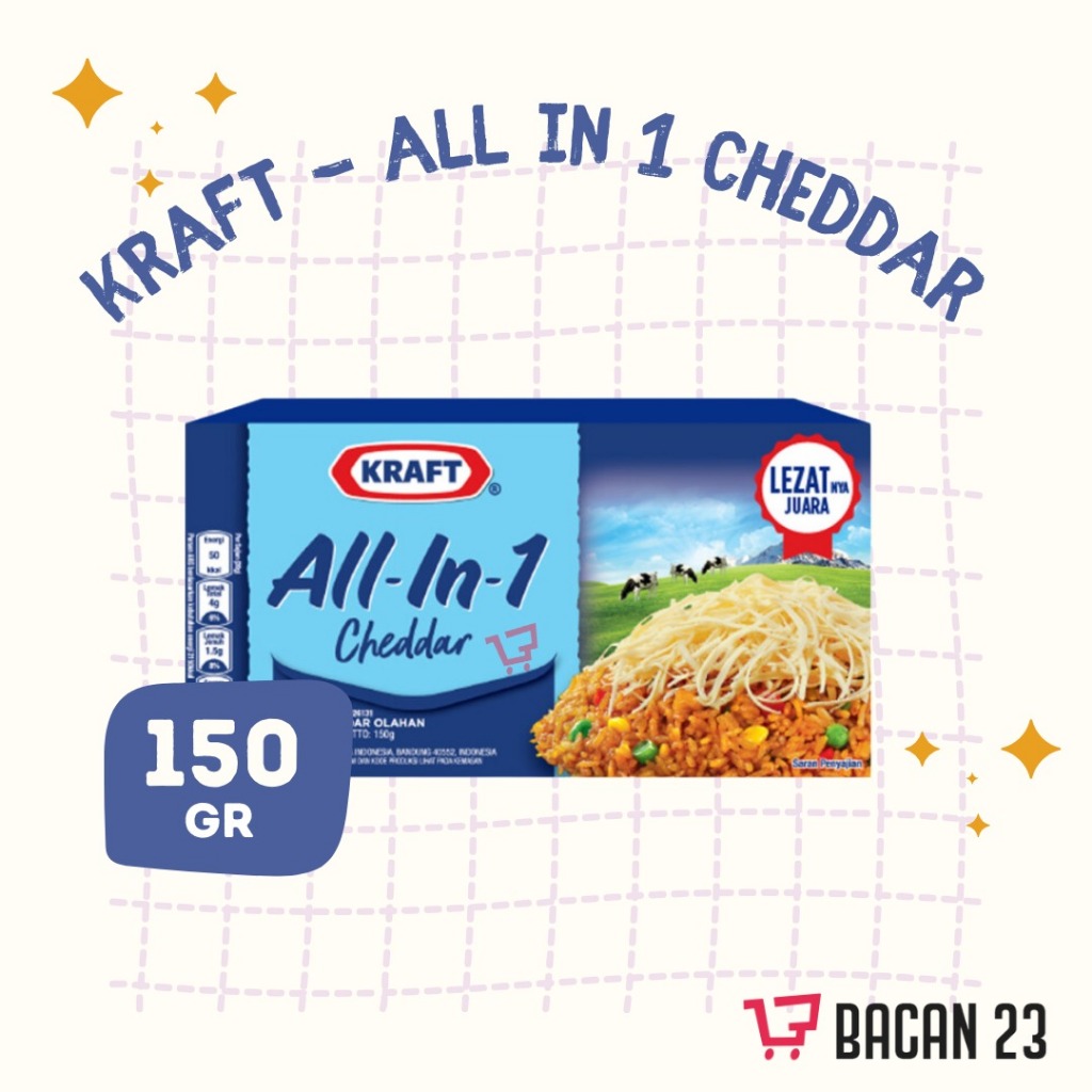 Jual Keju Kraft 150gr Cheddar Quick Melt All In 1 Keju Parut Keju Leleh Bacan