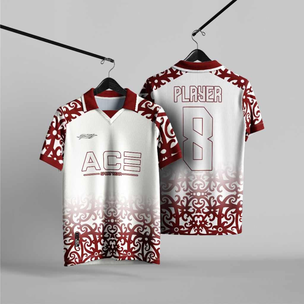 Jual Jersey Bola Futsal Custom Motif Batik Kalimantan Bebas