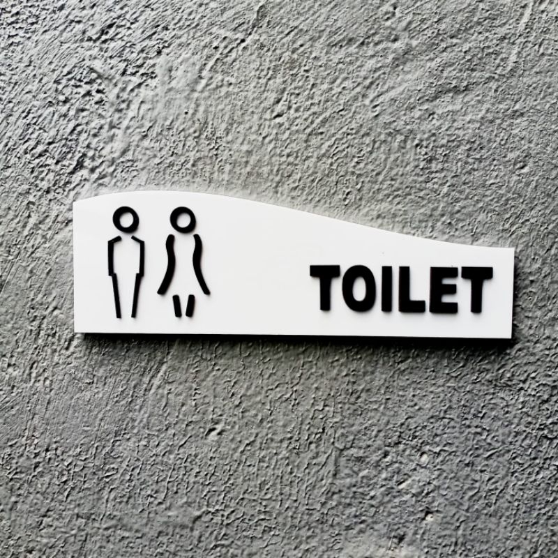 Jual Sign Acrylic Timbul Toilet | Tanda Toilet | Shopee Indonesia