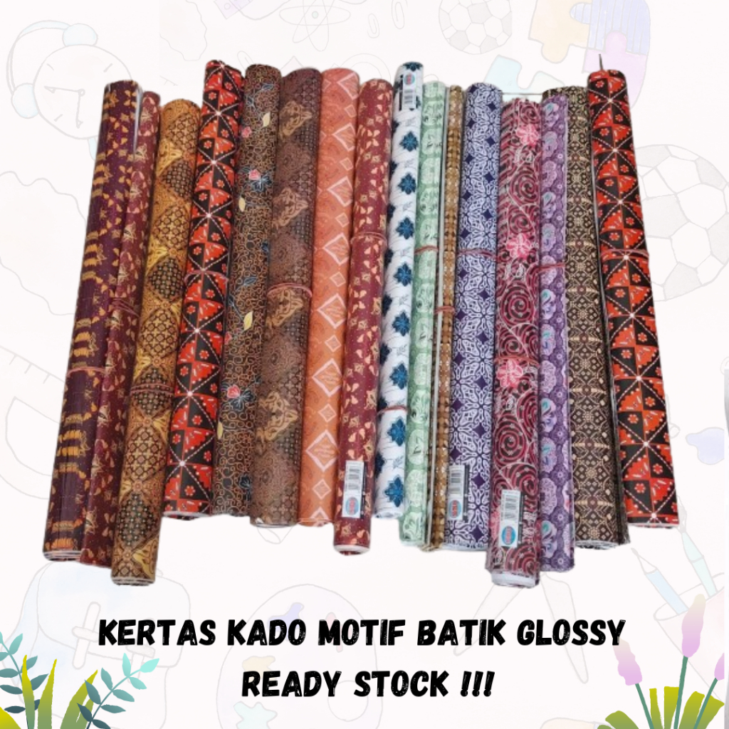 Jual KERTAS KADO MOTIF / KERTAS KADO BATIK GLOSSY 223123 ( PCS ...