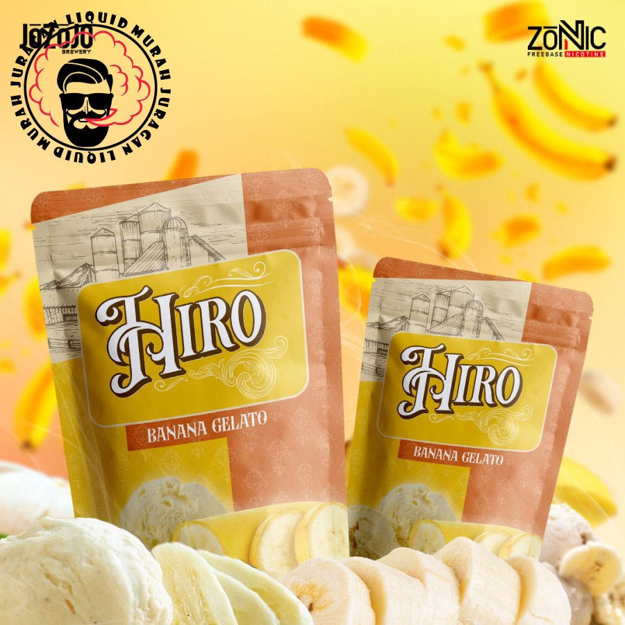 Jual Hiro V3 Banana Gelato Liquid 60ml 3mg 6mg by Jozojo Brew | Shopee ...