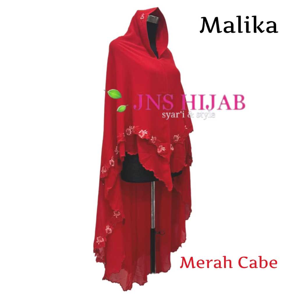 Khimar Syari Full Bordir Sekeliling Kerudung Syari Ceruty Babydoll Bordir Hijab Syari Bordir JNS
