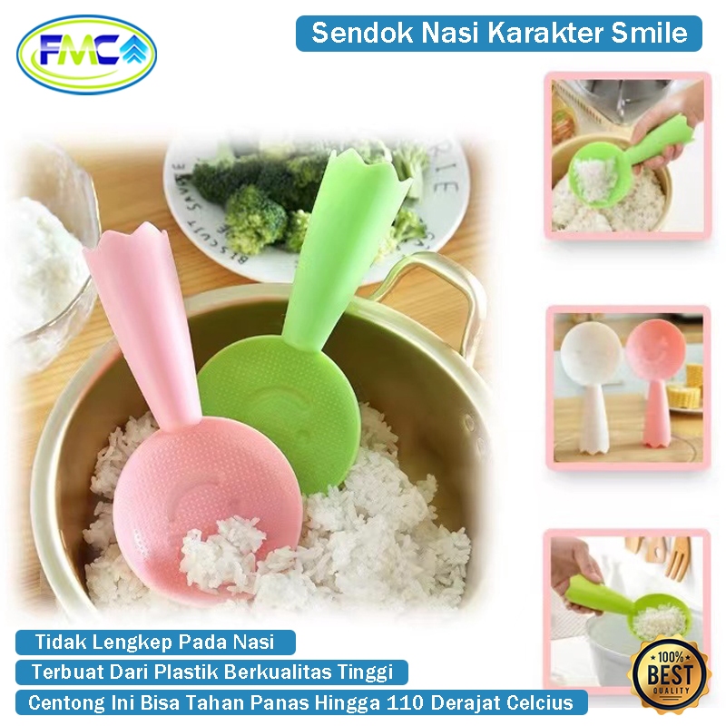 Jual Sendok Nasi Karakter Smile Plastik Bulat Tahan Panas Centong Smile ...