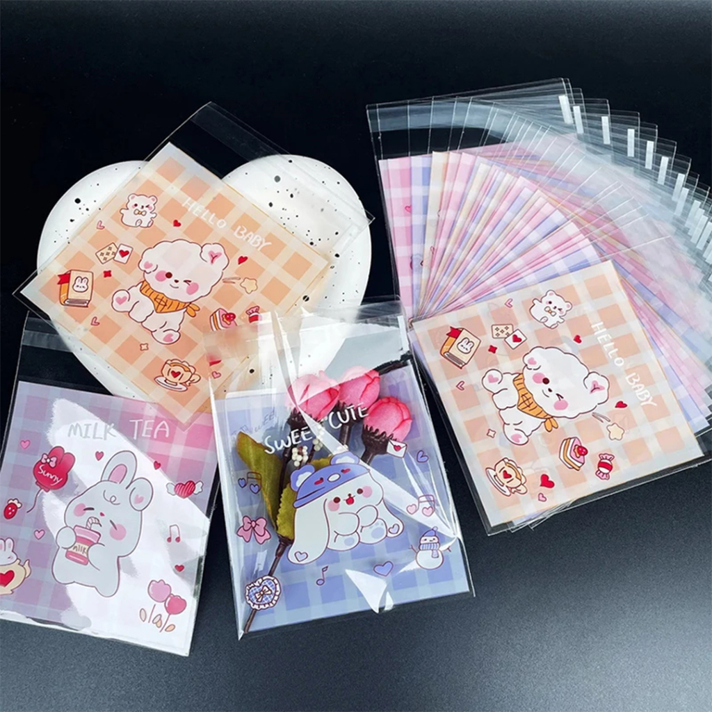 Jual Plastik Coockies 10x10cm 7x7cm Bunny Isi 100pcs Pembungkus Permen ...